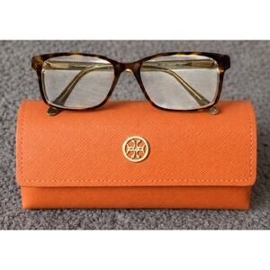 Tory Burch TY2064 1561 Square Tortoise Shell Eyeglass Lenses w/ Case 52 16 135